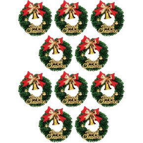 10 قطع من إكسسوارات بيت الدمى المصغرة لإكليل عيد الميلاد، أكاليل زينة صغيرة لإكسسوارات تزيين عيد الميلاد، نموذج مشهد مصغر للعب التظاهري لدمية بمقياس 1/12 1/6 in Kuwait