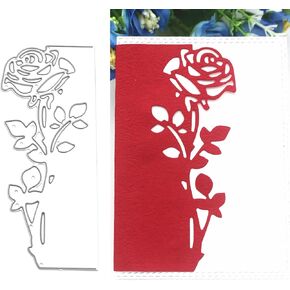 Rose Lace Metal Cutting Dies for Card Making, Rose Flower Die Cuts Embossing Stencil for DIY Scrapbooking, Craft Paper, Album Decorations Tool