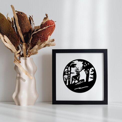 Deer Wall Decor Resin Mold, 12*12 inches Deer Resin Silicone Mold, Unique Resin Molds Deep Forest Deer, for Wall Decor, Home Office Decoration, Resin Casting Art Crafts in Kuwait