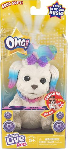 ليتل لايف أو إم جي بيتس لديها موهبة - جرو إسفنجي ناعم تفاعلي يأتي إلى الحياة ويغني ويبكي ويأكل - راقصة الباليه in Kuwait