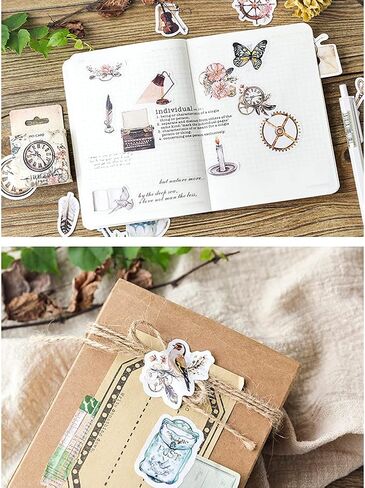 مجموعة ملصقات سكرابوكينغ ذاتية الصنع، اشياء عتيقة، اشياء عتيقة، طيور، جيب ساعة، مصباح ريش، ملصقات جيتار، ملصقات للابتوب والمظاريف، دفتر القصاصات، دفتر القصاصات، المخطط، البطاقات، صناعة الحرف الفنية in Kuwait