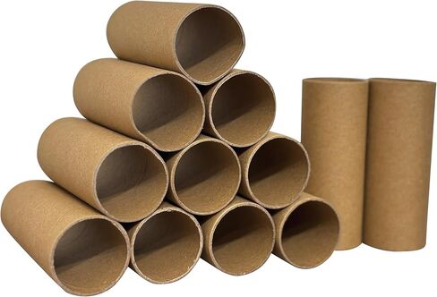 أنابيب من الورق المقوى كرافت رولز - أنابيب من الورق المقوى كرافت DIY، والفصول الدراسية، والديوراما، بني، 1.7 × 3.95 بوصة (30) in Kuwait