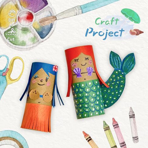 أنابيب من الورق المقوى كرافت رولز - أنابيب من الورق المقوى كرافت DIY، والفصول الدراسية، والديوراما، بني، 1.7 × 3.95 بوصة (30) in Kuwait