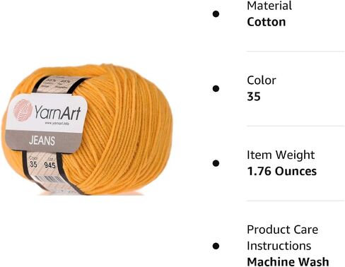 YarnArt Genius Soft Cotton Blend Yarn, 1 Pack (1.76 oz / 174 Yds) in Kuwait