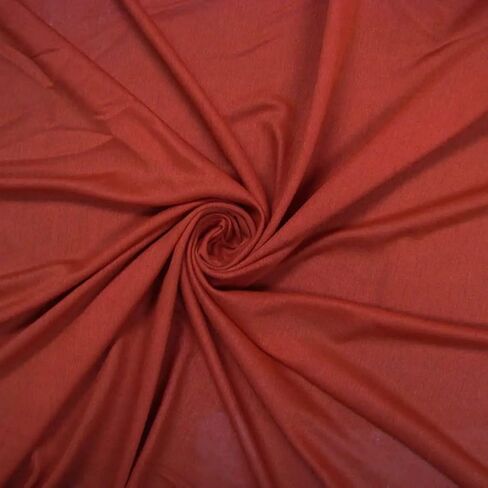 Texco Inc خفيف الوزن بلون سادة 100% رايون جيرسي متماسك في اتجاهين ملابس تزيين قابلة للتمدد DIY قماش، صدأ 10 ياردات in Kuwait