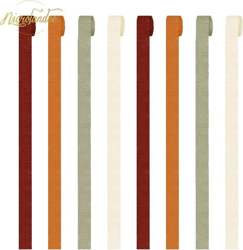 NICROLANDEE Halloween Crepe Paper Streamer Black & Orange 8 Rolls 82ft Long in Kuwait