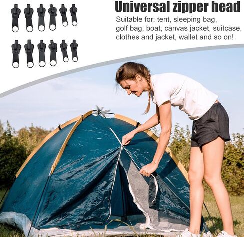 12 قطعة من السحابات السحابية الفورية الشاملة، استبدال 3 احجام يمكنك تركيبها بنفسك، مجموعة اصلاح السحاب، سحاب منزلق للانقاذ والاسنان، مشبك سحاب in Kuwait