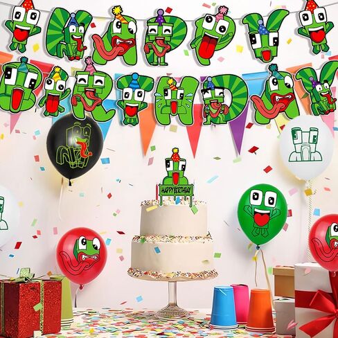 لوازم حفلات اعياد الميلاد لا توصف للاطفال، مجموعة ديكورات لا توصف تتضمن لافتة وبالونات لتزيين الكيك وهدايا الحفلات للاولاد والبنات in Kuwait