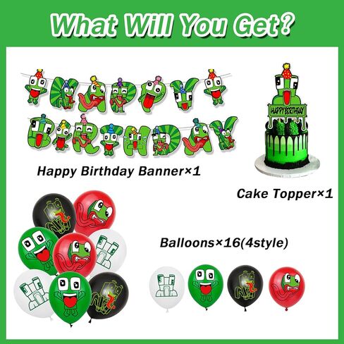 لوازم حفلات اعياد الميلاد لا توصف للاطفال، مجموعة ديكورات لا توصف تتضمن لافتة وبالونات لتزيين الكيك وهدايا الحفلات للاولاد والبنات in Kuwait