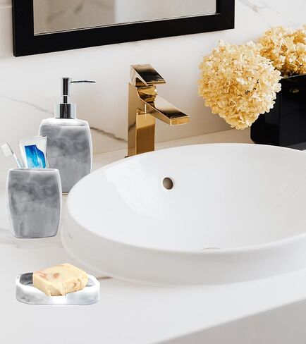 اكسسوارات الحمام قوالب الراتنج ، قوالب سيليكون لموزع لوشن الحمام ، حامل فرشاة الأسنان ، صحن الصابون الراتنج الحرف DIY in Kuwait