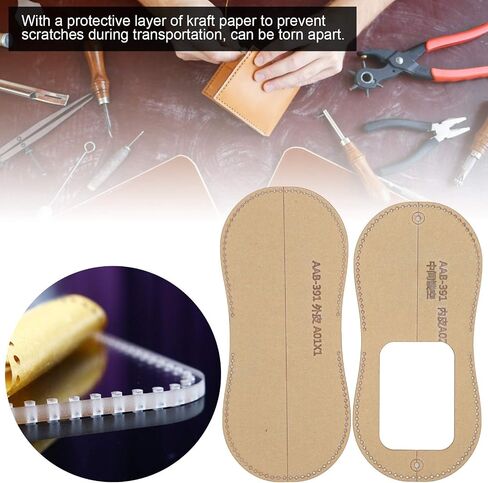 Coin Purse Making Template, Leather Wallet Pattern Set Making Stencil Kit Clear Acrylic Template for DIY Leather Craft Tool in Saudi Arabia