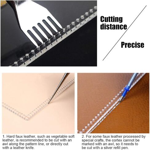 Coin Purse Making Template, Leather Wallet Pattern Set Making Stencil Kit Clear Acrylic Template for DIY Leather Craft Tool in Saudi Arabia