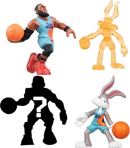 Moose Toys Space Jam: A New Legacy - 4 عبوات - 2 بوصة ليبرون، دافي داك، لولا باني، و1 شخصيات غامضة - خط البداية، متعدد الألوان (14573) in Saudi Arabia