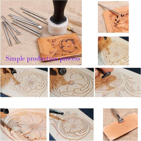 ادوات ختم الجلد، مجموعة خرامة لنحت الجلود، ادوات طوابع حرفية للجلود والحرف اليدوية in Kuwait