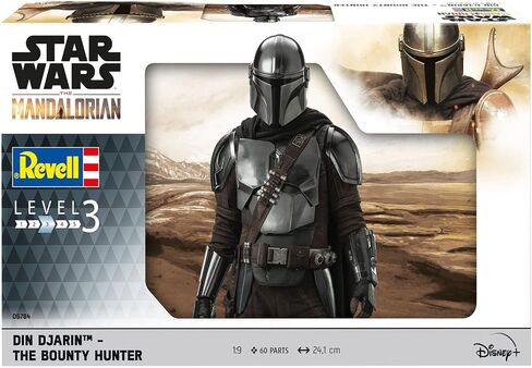 Revell 06784 The Mandalorian The Bounty Hunter' Figure 1:9 Scale Figure Model Kit, Unpainted in Saudi Arabia