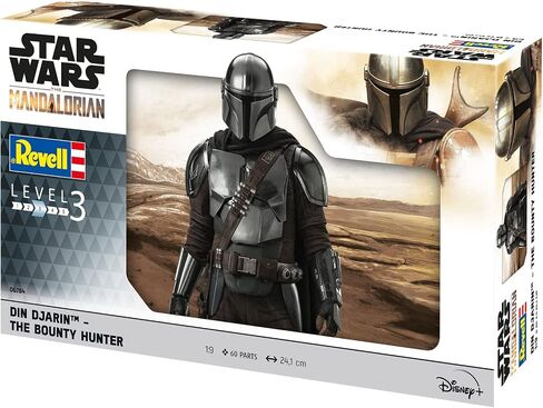 Revell 06784 The Mandalorian The Bounty Hunter' Figure 1:9 Scale Figure Model Kit, Unpainted in Saudi Arabia