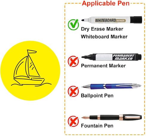 دوائر ملونة قابلة للمسح الجاف، دوائر ملونة قابلة للمسح الجاف لطاولات الفصل الدراسي والمكتب، دوائر ملونة قابلة للمسح الجاف للسبورة البيضاء، ملصقات فينيل قابلة للازالة للجدار للطلاب in Kuwait