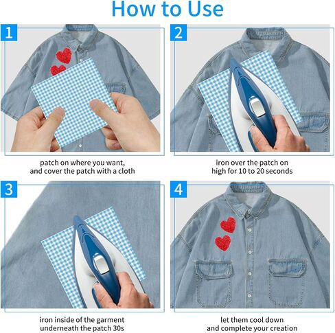 26 Pieces Heart Shape Iron on Patches Rhinestone 4 Sizes Bling Heart Patches Rhinestone Adhesive Applique Hearts Glitter Crystal Patches for Clothing Jeans Shoes Bags Hats Repair Decoration(Red) in Saudi Arabia
