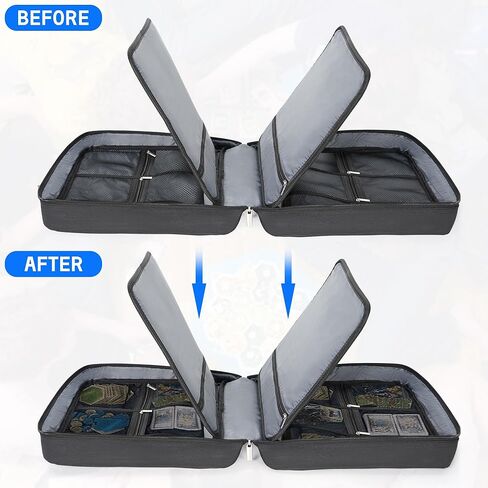 اووتي شنطة حمل العاب لوحية مع 24 جيب، شنطة تخزين للالعاب اللوحية والقطع والرموز والبطاقات للسفر والحفلات in Kuwait