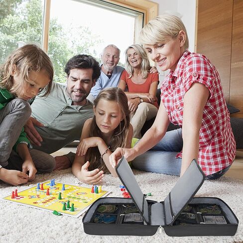 اووتي شنطة حمل العاب لوحية مع 24 جيب، شنطة تخزين للالعاب اللوحية والقطع والرموز والبطاقات للسفر والحفلات in Kuwait