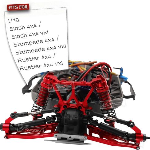 ترقيات ذراع التعليق الأمامي الخلفي من سبيكة Rcarmumb لـ 1/10 Slash 4x4 VXL، Stampede 4X4 VXL، Rustler 4X4 VXL، Hoss 4X4 VXL، تعليق أمامي خلفي من سبيكة A Arms Hops Ups، أزرق داكن in Kuwait