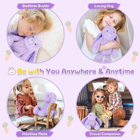 SuzziPals Heatable & Coolable Bunny Stuffed Animal Heating Pad for Period Cramps & Pain; Lavender Bunny Plush for Anxiety, Rabbit Stuffed Animals for Kids & Adults, Bunny Plushies Gifts for Christmas in Kuwait