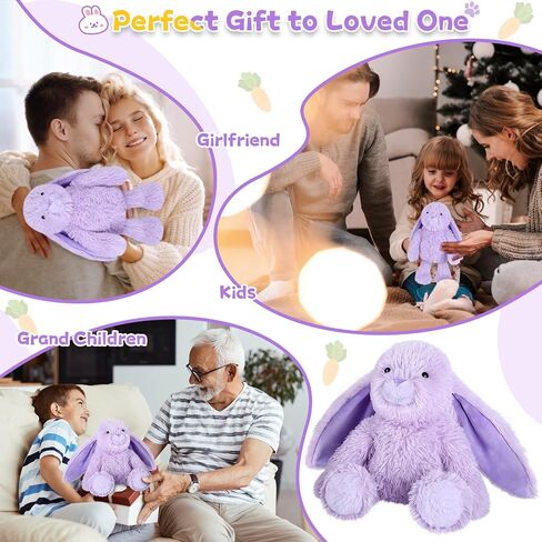 SuzziPals Heatable & Coolable Bunny Stuffed Animal Heating Pad for Period Cramps & Pain; Lavender Bunny Plush for Anxiety, Rabbit Stuffed Animals for Kids & Adults, Bunny Plushies Gifts for Christmas in Kuwait