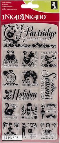 Inkadinkado Christmas Clear Stamps , 4 by 8-Inch, 12 Days Of Christmas in Saudi Arabia