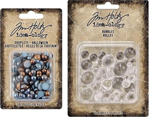 Tim Holtz Idea-Ology Halloween 2022 Droplets and Bubbles, 252 Total Pieces, Bundle of 2 Packages in Saudi Arabia
