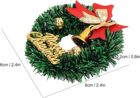 10 قطع من إكسسوارات بيت الدمى المصغرة لإكليل عيد الميلاد، أكاليل زينة صغيرة لإكسسوارات تزيين عيد الميلاد، نموذج مشهد مصغر للعب التظاهري لدمية بمقياس 1/12 1/6 in Kuwait