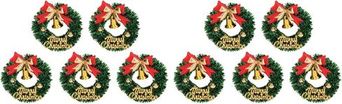 10 قطع من إكسسوارات بيت الدمى المصغرة لإكليل عيد الميلاد، أكاليل زينة صغيرة لإكسسوارات تزيين عيد الميلاد، نموذج مشهد مصغر للعب التظاهري لدمية بمقياس 1/12 1/6 in Kuwait