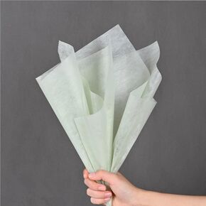 XIAOHONG 50 ورقة من القطن الكوري لتغليف الزهور، ورق تغليف الزهور غير المنسوج، لوازم بائع الزهور، باقة زهور مقاومة للماء، ورق تغليف الزهور للزهور الطازجة (وردي)