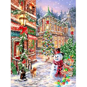 Springbok's 1000 Piece Jigsaw Puzzle Merry Main Street - Made in USA