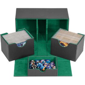Infinity Vault Sideloader 200 - Double Deck Box with Dice Tray - Made to Protect 200+ Double Sleeved Cards - Great MTG Commander Deck Box with Spacious Sideloading Card Trays