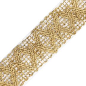 10 ياردات 17 مم/0.66 بوصة واسعة من أشرطة الجوت، أشرطة الدانتيل الحرفية الشريط صافي DIY الخياطة الحرفية الهدايا التفاف حفلة عطلة وديكور الزفاف ريفي (طبيعي/09 #) in Kuwait