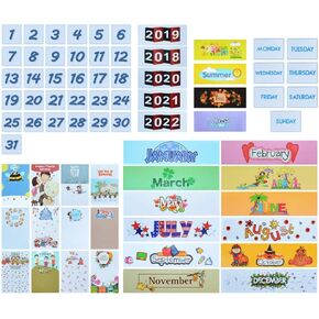AKAYOK Classroom Calendar Pocket Chart Cards Numbers Days Months and Years Headlines 2021 Calendar Kit Bulletin Board Set in Kuwait