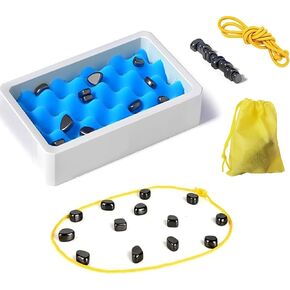 لعبة شطرنج مغناطيسية - لعبة لوحية مغناطيسية متعددة اللاعبين، لعبة مغناطيسية على سطح الطاولة مع اخدود اسفنجي/حبل، شطرنج معركة مغناطيسية محمولة مع شنطة تخزين in Kuwait