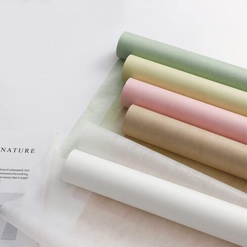 XIAOHONG 50 Sheets Korean Cotton Wrapping Flower Paper Non-Woven Floral Wrapping Paper Florist Supplies Waterproof Flower Bouquet Wrapping Paper Floral Supplies for Fresh Flowers (Pink) in Kuwait