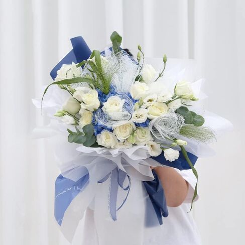 XIAOHONG 50 Sheets Korean Cotton Wrapping Flower Paper Non-Woven Floral Wrapping Paper Florist Supplies Waterproof Flower Bouquet Wrapping Paper Floral Supplies for Fresh Flowers (Pink) in Kuwait