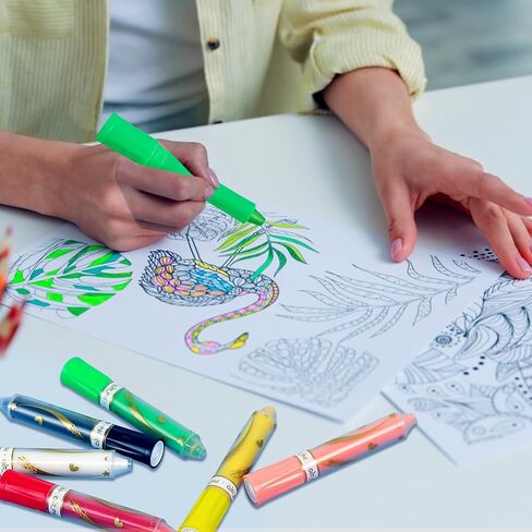 Colorful 36 Colors Crayons for Kids - Non Toxic Washable Twistable Crayons for Children Coloring - Gel Crayon-Pastel-Watercolor Effect - Ideal for Paper in Kuwait