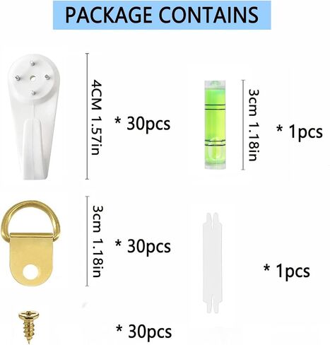 80PCS Concrete Wall Hooks, No Damage Wall Picture Hangers Hanging Kit Without Drilling in Kuwait