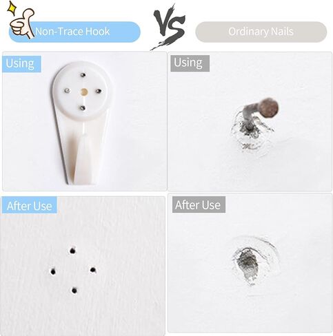 80PCS Concrete Wall Hooks, No Damage Wall Picture Hangers Hanging Kit Without Drilling in Kuwait