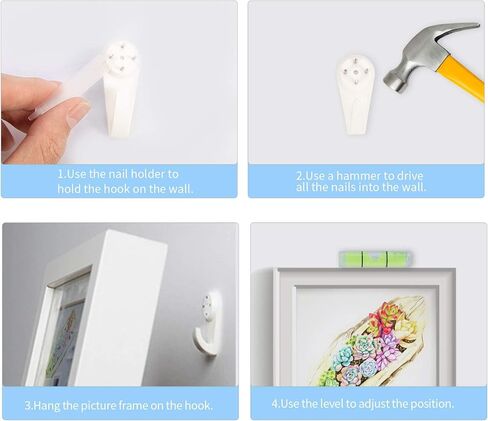 80PCS Concrete Wall Hooks, No Damage Wall Picture Hangers Hanging Kit Without Drilling in Kuwait