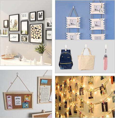 80PCS Concrete Wall Hooks, No Damage Wall Picture Hangers Hanging Kit Without Drilling in Kuwait