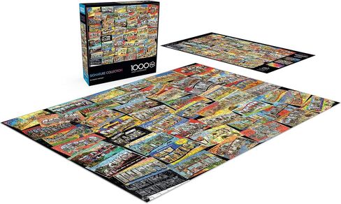 Buffalo Games - 50 States Vintage - 1000 Piece Jigsaw Puzzle for Adults Challenging Puzzle Perfect for Game Nights - 1000 Piece Finished Size is 26.75 x 19.75 in Saudi Arabia