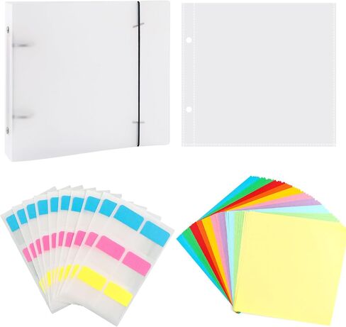 150Pages Clear Inner Storage Bags for Storage 6"X6 Stencils Die Cuts and Stamps,2 Pockets Per Page can Fit More Stencils Organizer Scrapbooking Storage Folder Organizer in Saudi Arabia