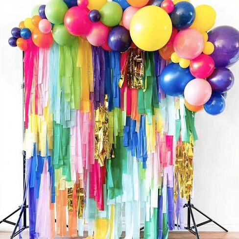 6 Rolls Crepe Paper Decorations，433ft Streamers Backdrop Decorations for Photo Booth Backdrop Birthday Party Graduation Ceremony Decoration in Saudi Arabia