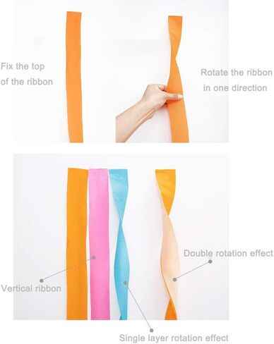 6 Rolls Crepe Paper Decorations，433ft Streamers Backdrop Decorations for Photo Booth Backdrop Birthday Party Graduation Ceremony Decoration in Saudi Arabia