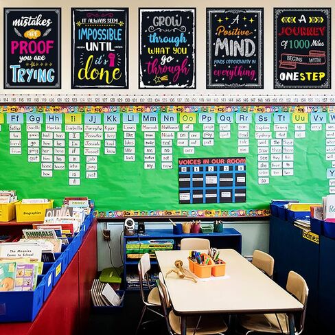 Yoklili 18 Pack Motivational Posters for Classroom Office Decorations Inspirational Quote Wall Art for Students Teachers, 11 x 17 In. in Kuwait