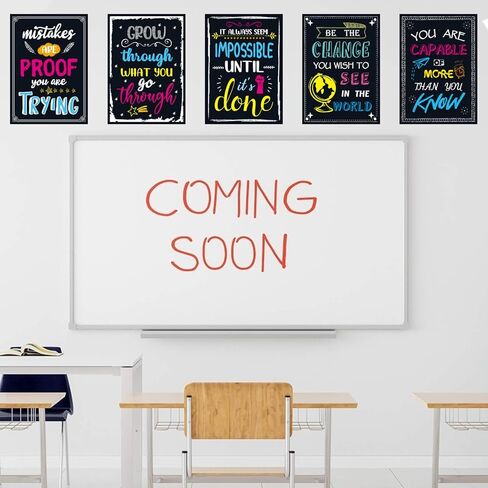 Yoklili 18 Pack Motivational Posters for Classroom Office Decorations Inspirational Quote Wall Art for Students Teachers, 11 x 17 In. in Kuwait